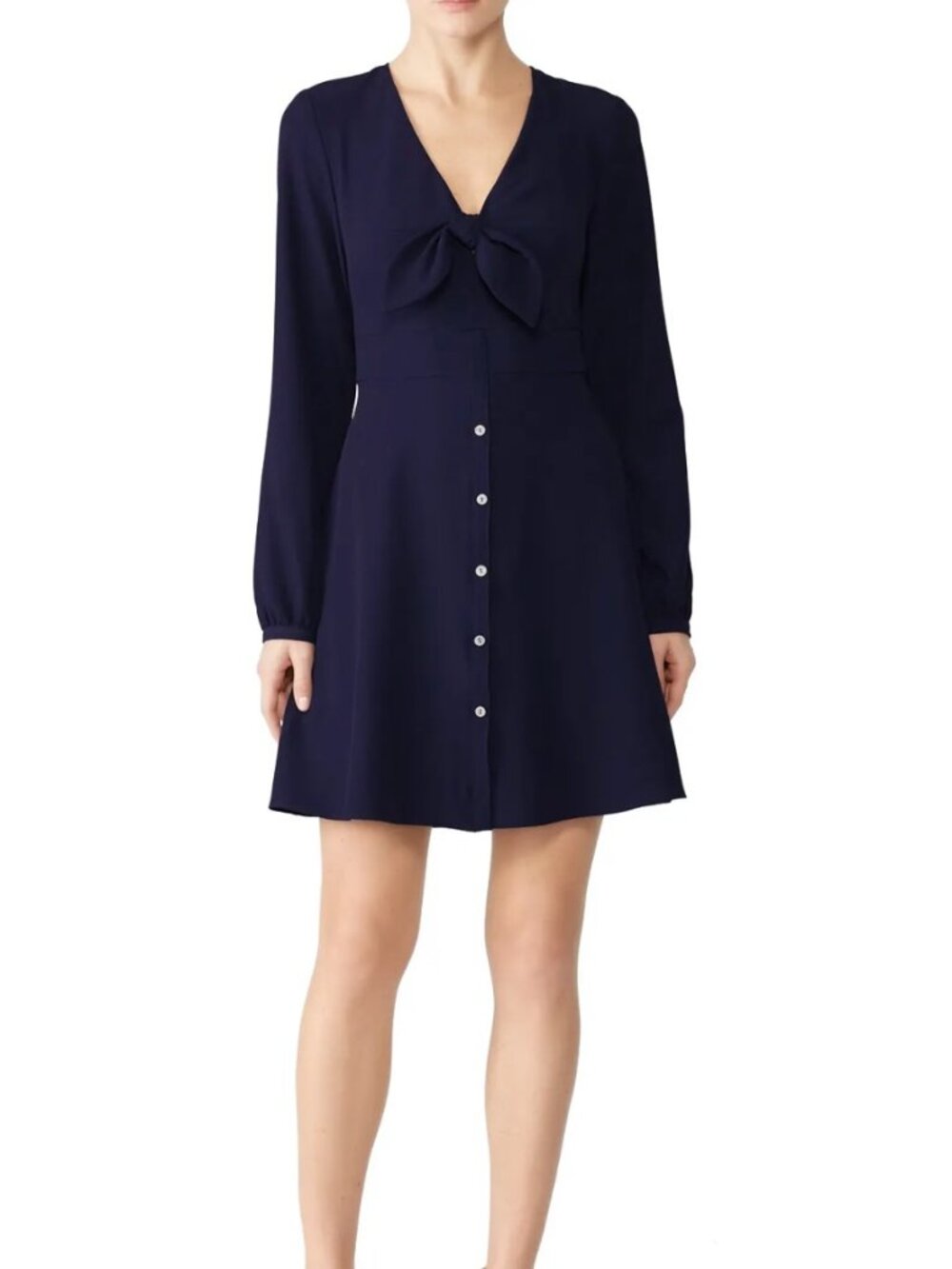 Hutch Navy Blue Long sleeve Button Detail Willow Dress Size 2X EUC